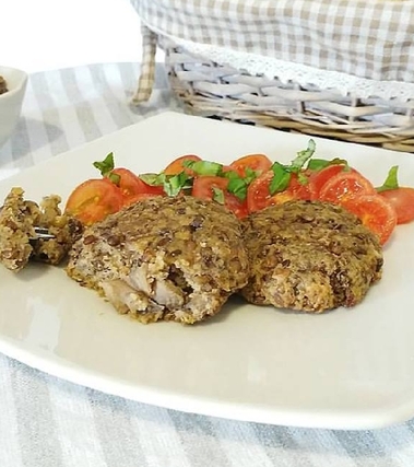 Burger ai funghi e lenticchie