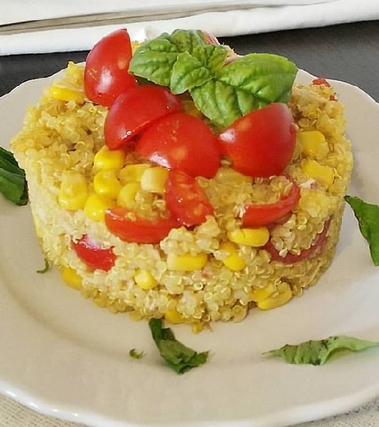 Quinoa con mais e tonno