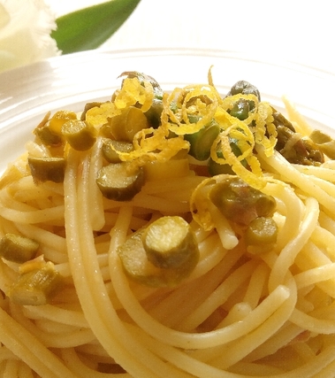Spaghetti asparagi e limone