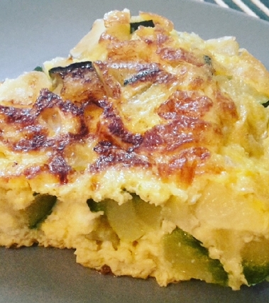 Frittata di zucchine e cipollotto