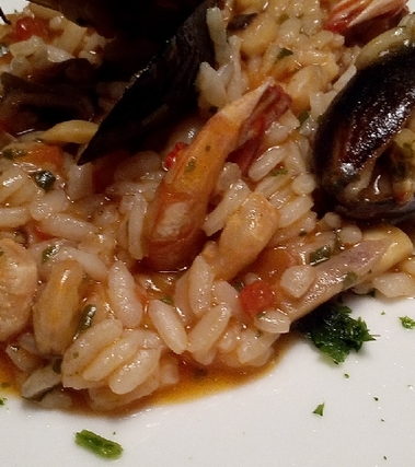 Risotto di mare in rosso