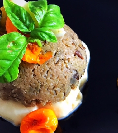 Flan di melanzane con scamorza affumicata