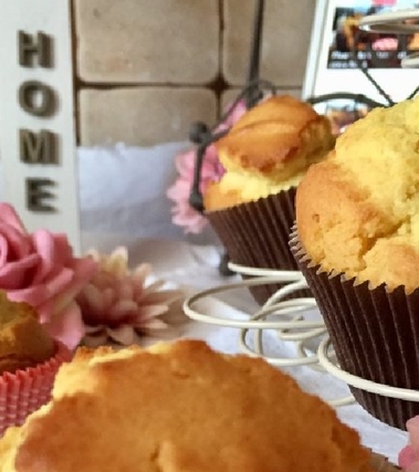 Muffins con farina di riso al profumo d'arancia