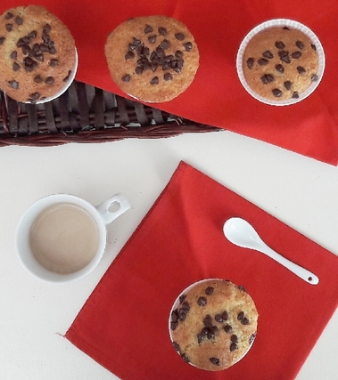 Muffins con gocce di cioccolato