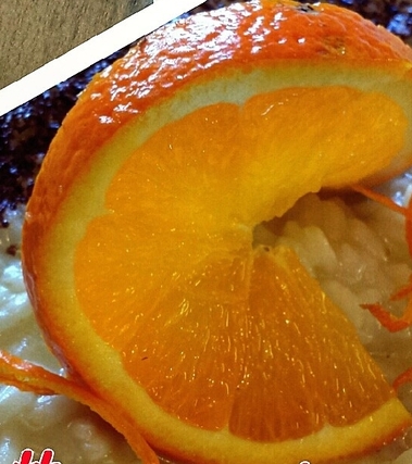 Risotto scorzette d’arancia e cioccolato fondente