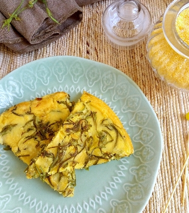 Frittata senza uova coi bruscandoli
