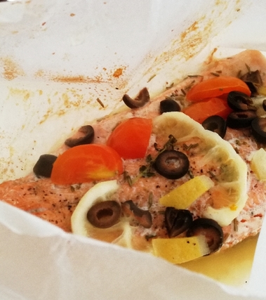 Filetto di trota salmonata al limone e timo