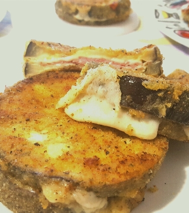 Cotolette di melanzane farcite