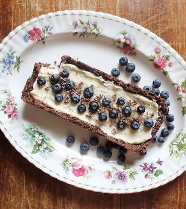 Crostata al cioccolato bianco e mirtilli