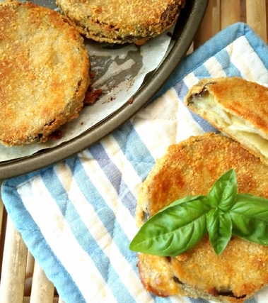 Cotolette di melanzane e mozzarella al forno