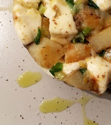 Similtartare di patate e mozzarella