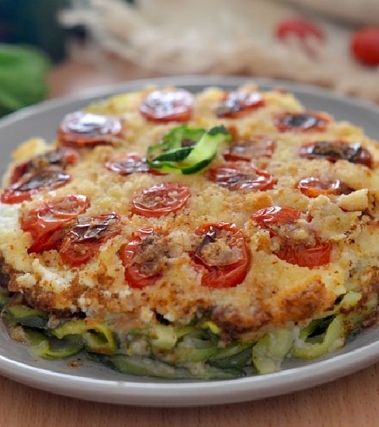 Sformato di zucchine al forno con ricotta