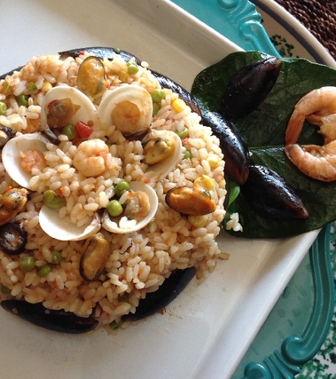 Insalata di riso con frutti di mare
