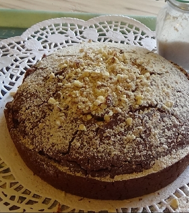 Torta cioccolato e pere gluten free all'acquafaba