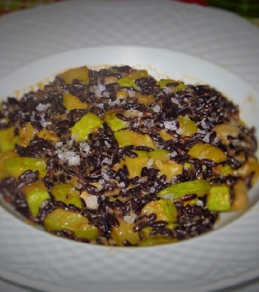 Riso nero integrale vegetariano con sale di maldon