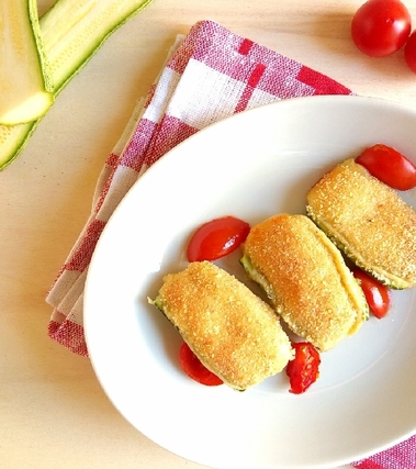 Zucchine ripiene di mozzarella