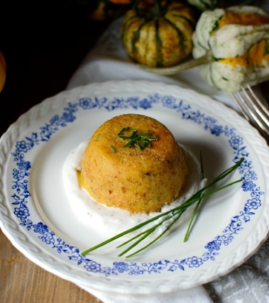 Tortini di zucca e patate ripieni al tonno