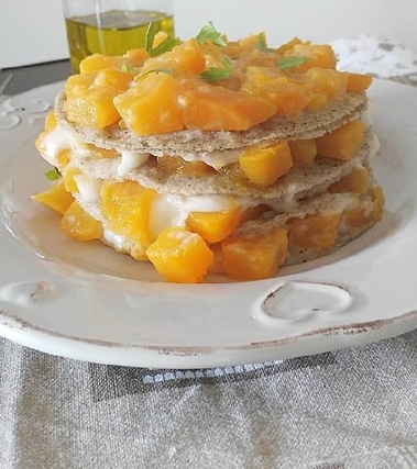 Lasagna di grano saraceno alla zucca