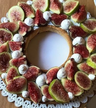Crostata con crema al mascarpone e fichi