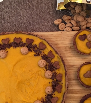 Frolla al cacao e crema alla zucca