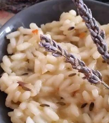 Risotto miele e lavanda