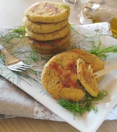 Pizzette di cicerchie e farina di ceci