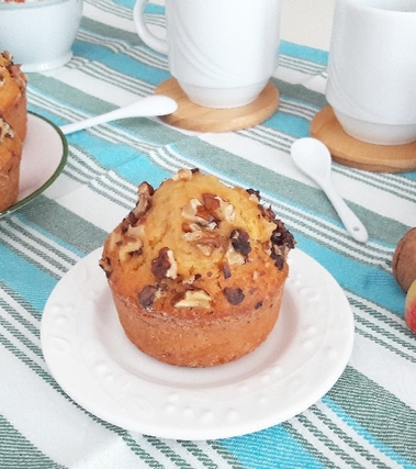 Muffins alla zucca e noci