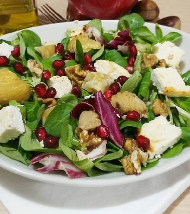 Songino con castagne e ricotta al forno