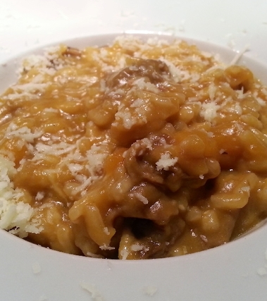 Risotto alla zucca e funghi porcini