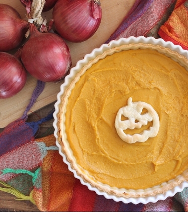 Torta salata con crema di zucca