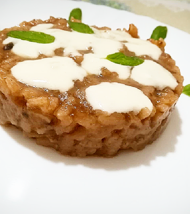 Risotto con rape rosse e crescenza