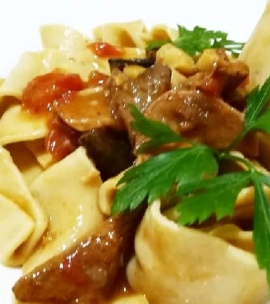 Pappardelle alle castagne con porcini