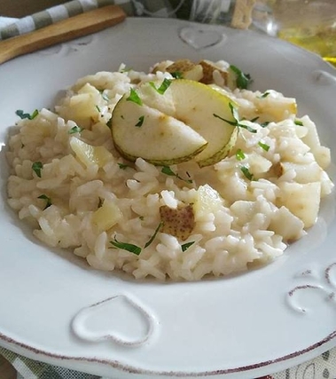 Risotto al prosecco e pere al profumo di tartufo