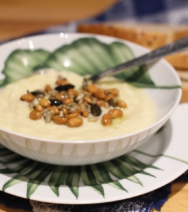 Vellutata di porro e sedano rapa