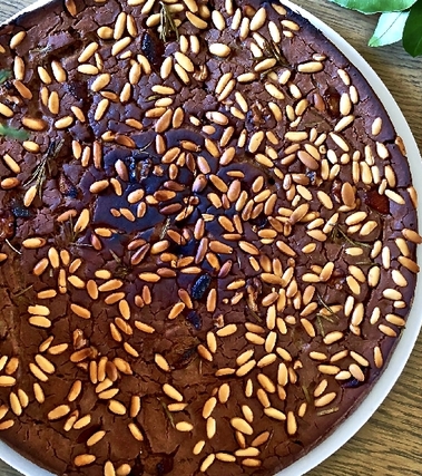 Castagnaccio toscano con scorzine di arancia