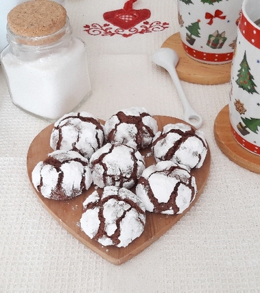 Crinkle chocolate cookies