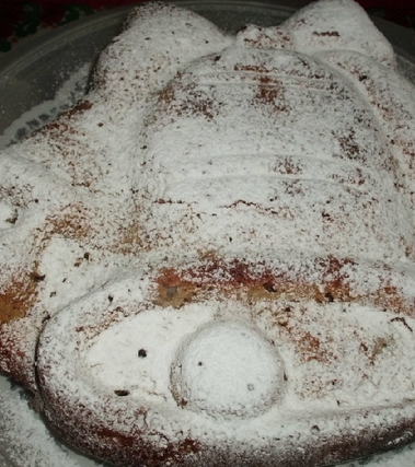 Torta di banane datteri e noci