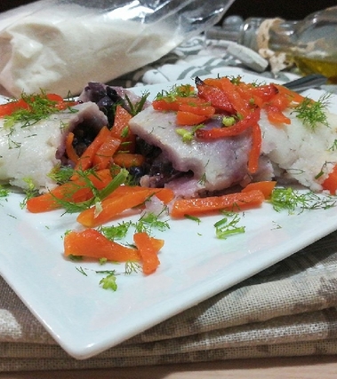 Involtini di polenta bianco perla con taleggio