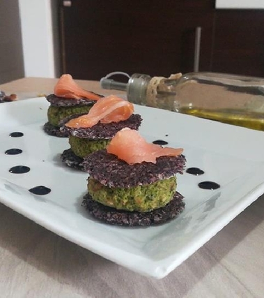 Pepite vegetariane in chips di riso venere