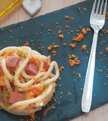 Pici agrumati al lime e arancia