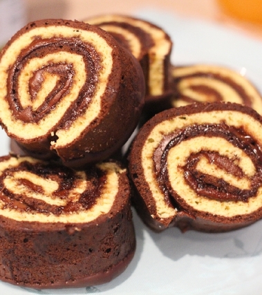 Le girelle vaniglia e cioccolato