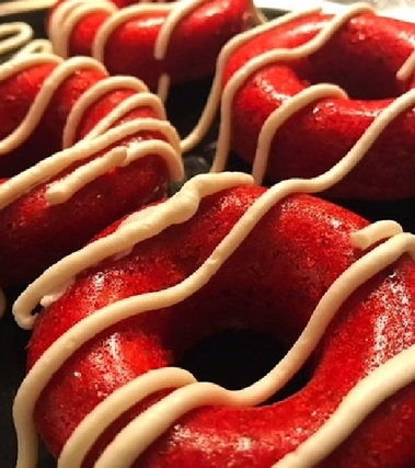 Red velvet donuts