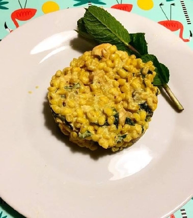 Orzo speziato menta e zucchine alla curcuma
