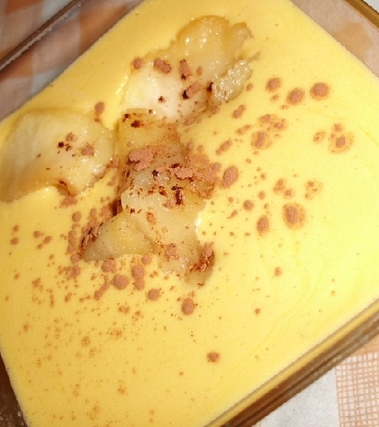Crema di zabaione con mele al rum
