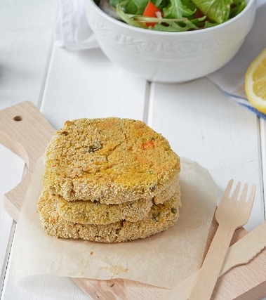 Burger di ceci e verdure vegani