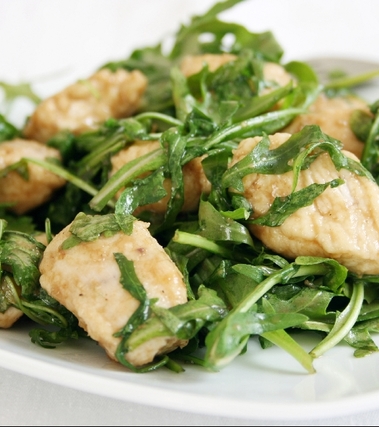 Bocconcini di pollo alla rucola