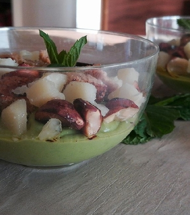 Crema di fave con pecorino e nocciole