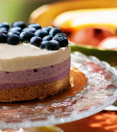 Ombre cheesecake ai mirtilli