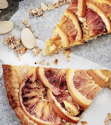 Crostata all’arancia e mandorle