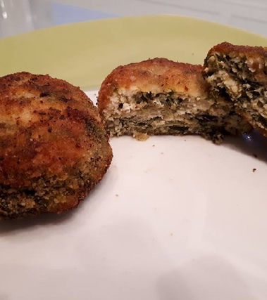 Polpette di pollo e spinaci